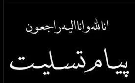 پیام تسلیت به همکار عزیزمان جناب دکتر حمید قربانی افخمی 